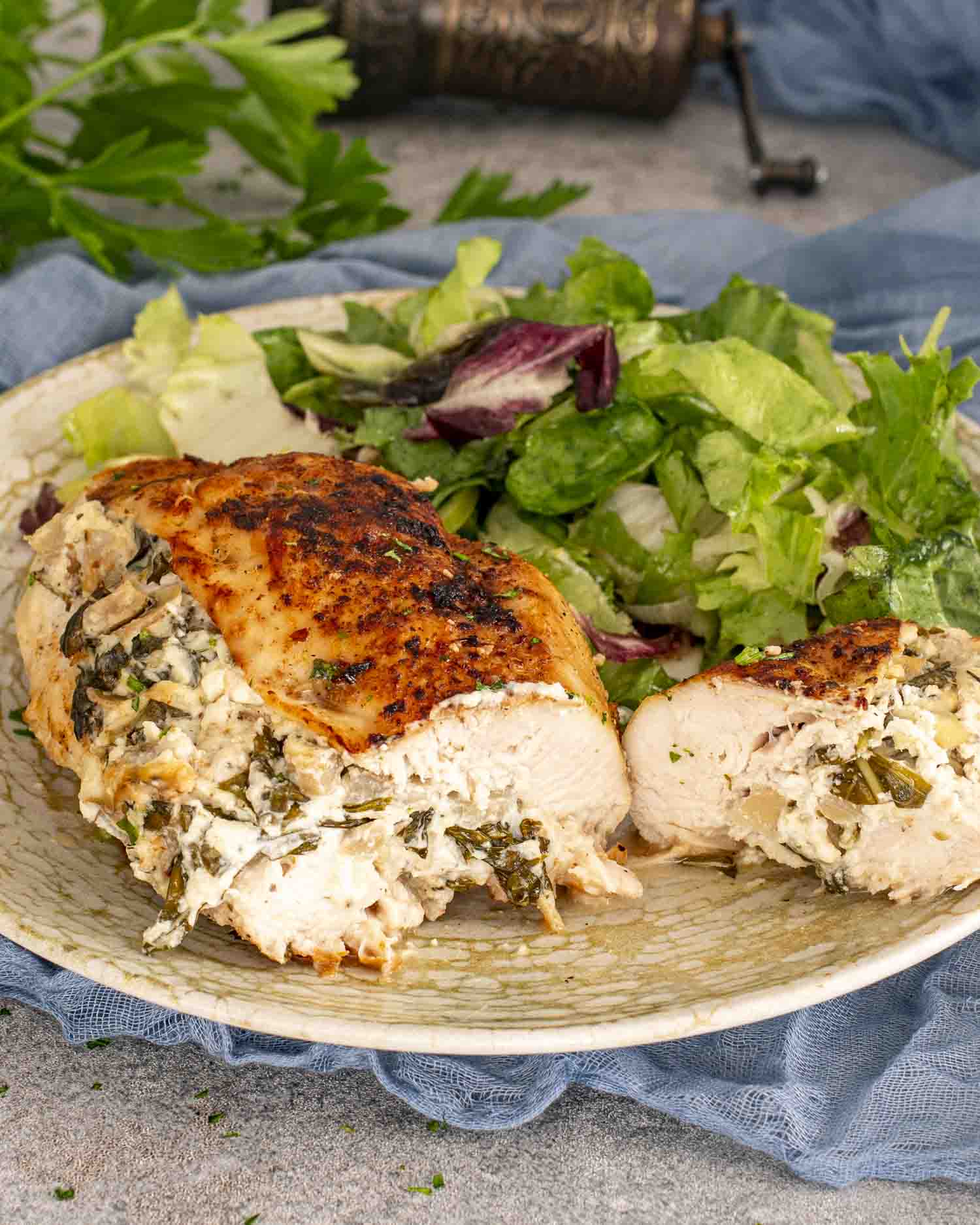 Spinach and Artichoke Stuffed Chicken